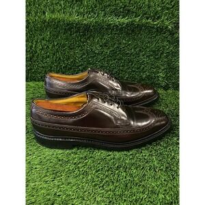 Florsheim Imperial 93605 Shell Cordovan Longwing Blucher Shoes 9E Burgundy USA